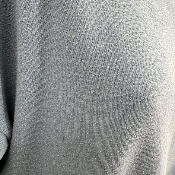 Josie Natori Womens Blue Asymmetrical Hem Long Sleeve Cropped Sweatshirt M - Picture 4 of 10